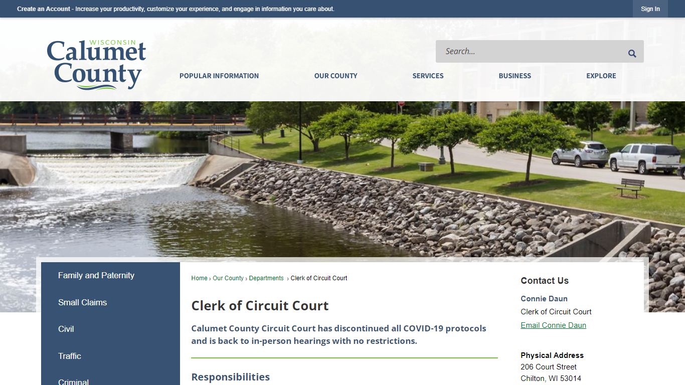 Clerk of Circuit Court | Calumet County, WI - Official Website